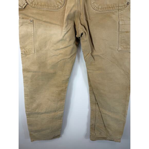 Vintage USA Made Carhartt Double Knee Carpenter Pants Tan Fits 30x32 No Button - Picture 14 of 14